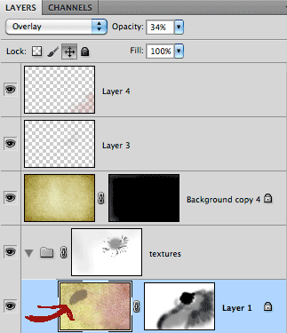Layer Panel with accidental brushwork Layer Panel with accidental brushwork