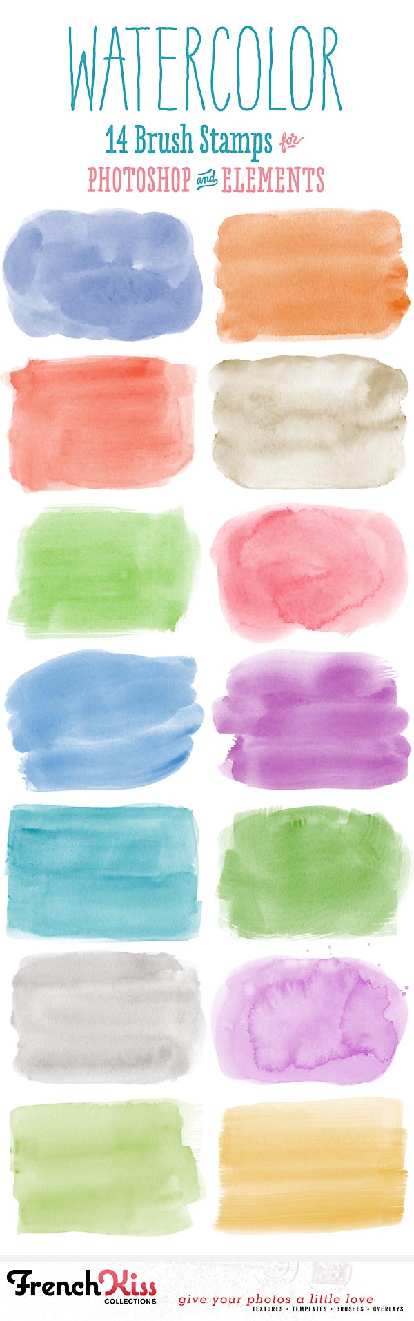 14 watercolor spot brushes