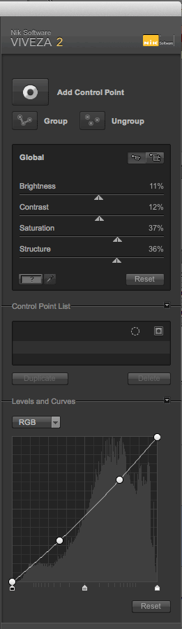 Viveza settings