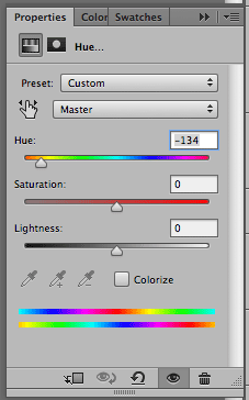 hue saturation adjustment
