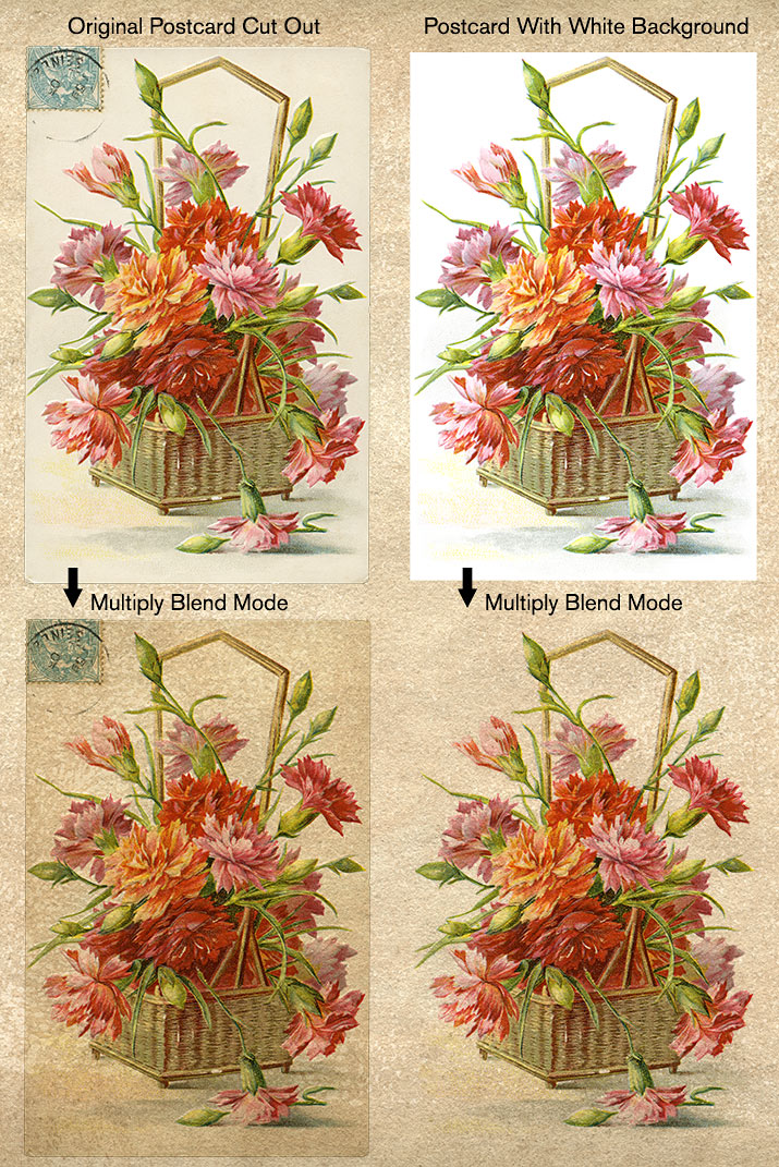 Postcard background comparison