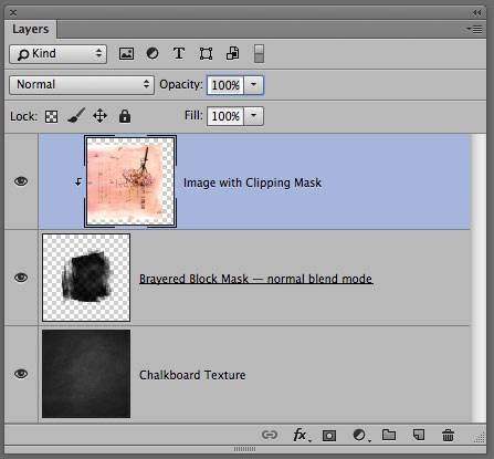 Photoshop clipping mask