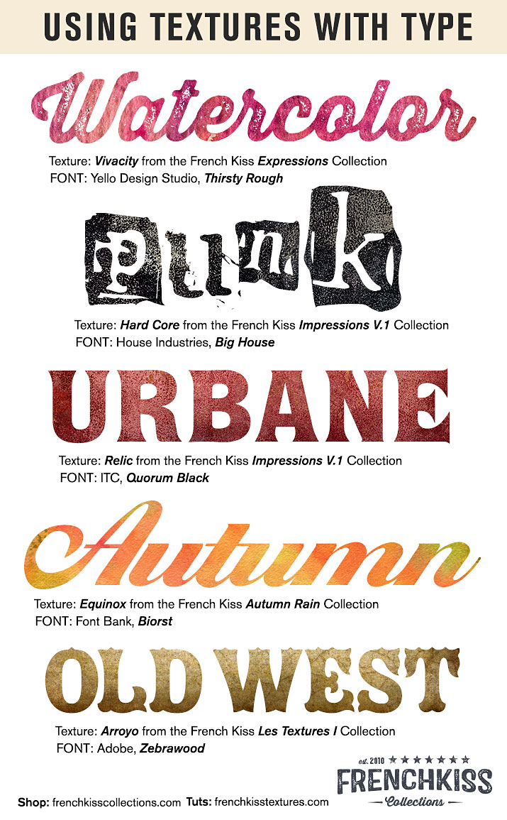 Textures as a fill for text