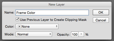 Adding a solid color clipping mask.