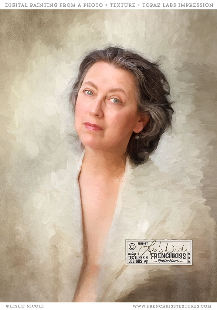 Self Portrait With Textures And Impression Filter